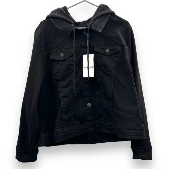 Wallflower‎ Women's The Dreamer 2 Fer Black Long Sleeve Denim Jacket Size 2X NEW - Picture 3 of 12